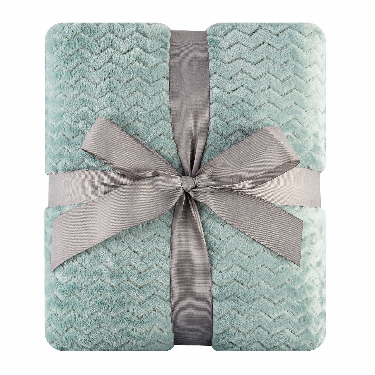 Tarrington House Плед микровелюр Волна мятный 250г, 150 x 200см