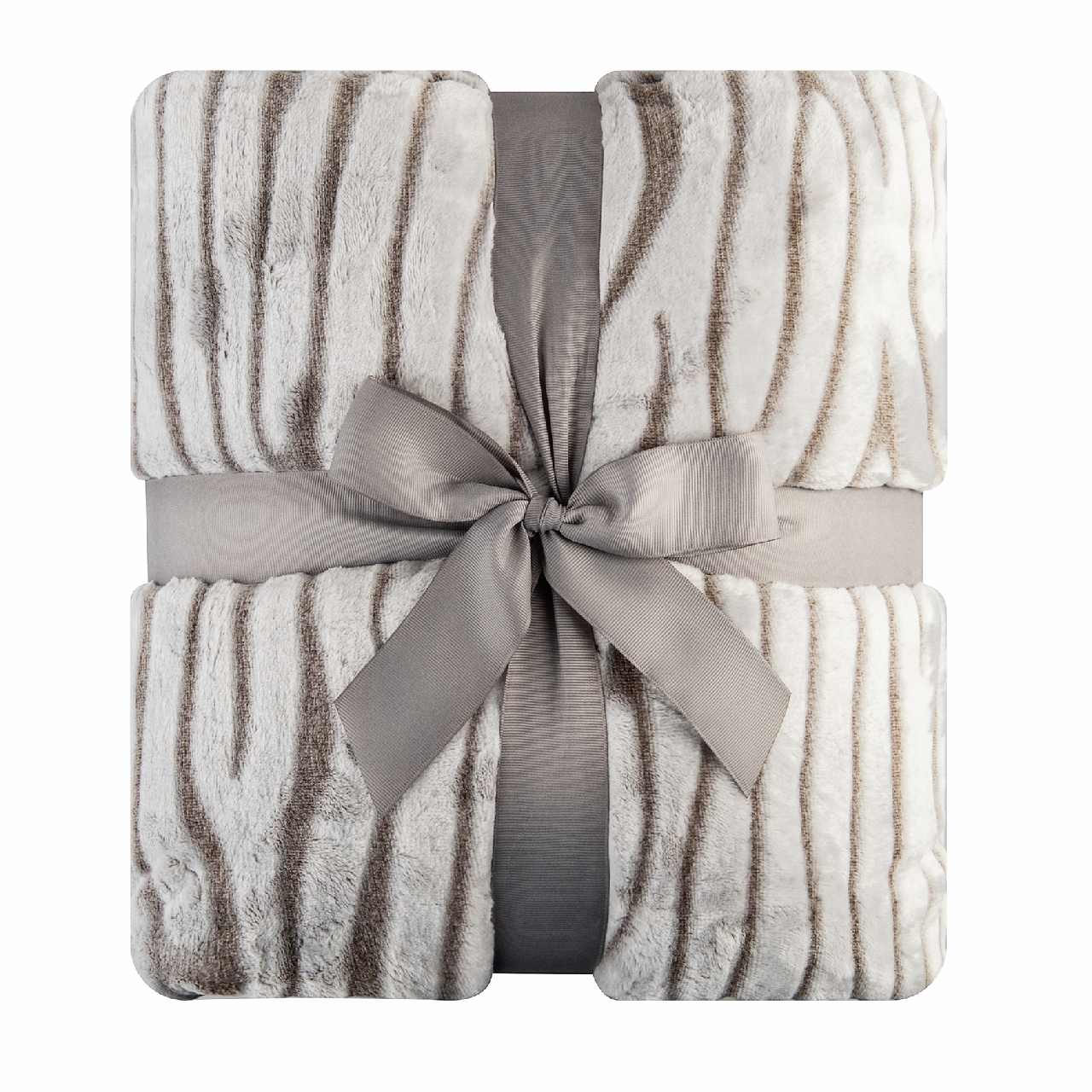 Tarrington House Плед микровелюр Зебра бежевый 280г, 200 x 220см