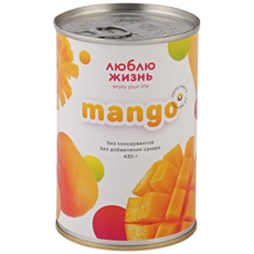 Пюре Люблю жизнь манго, 430г