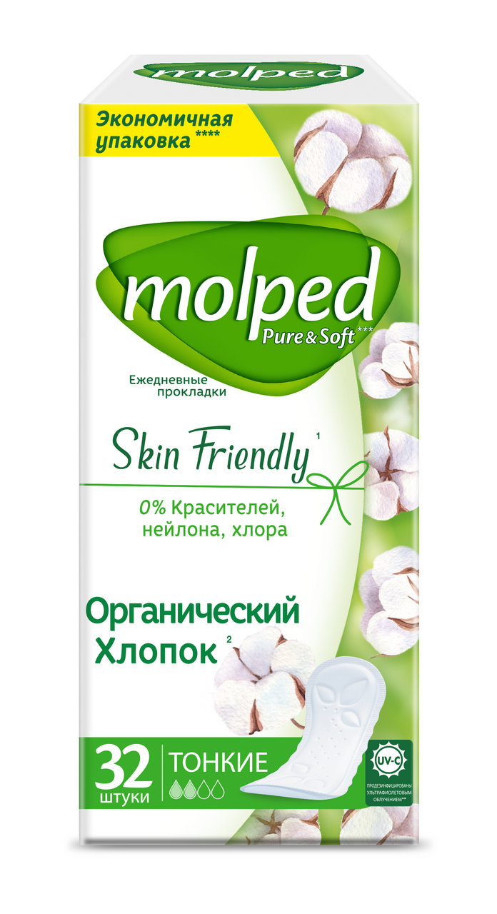 Прокладки ежедневные Molped Pure&Soft, 32шт