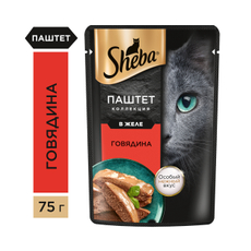 Корм влажный Sheba для кошек Нежный паштет в желе с говядиной, 75г