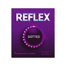Презервативы Reflex с точками натуральный латекс, 3шт