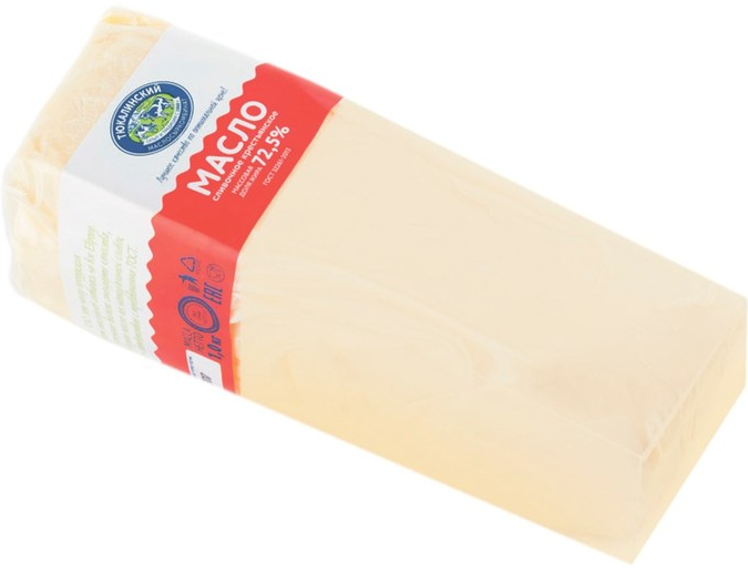 Масло сливочное Тюкалинский МЗ Крестьянское ГОСТ 72.5%, 1кг