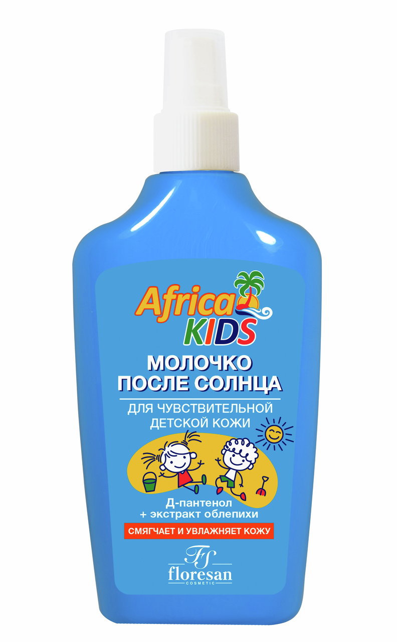 Молочко после загара детское Floresan Africa Kids Д-пантенол-облепиха, 200мл