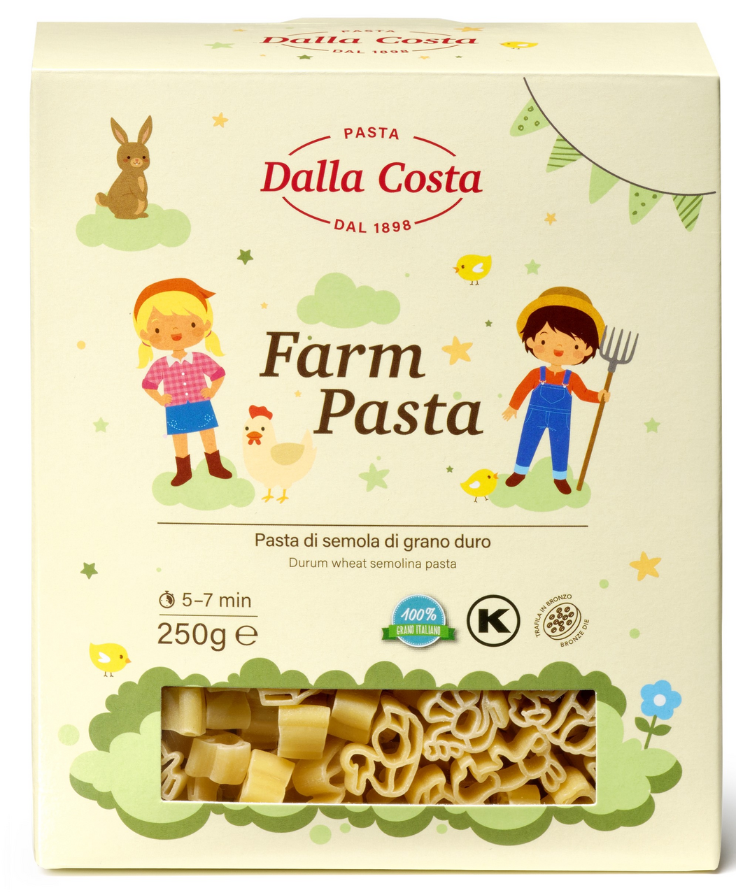 Изображение товара Макароны фигурные детские Dalla Costa Farm Pasta, 250г