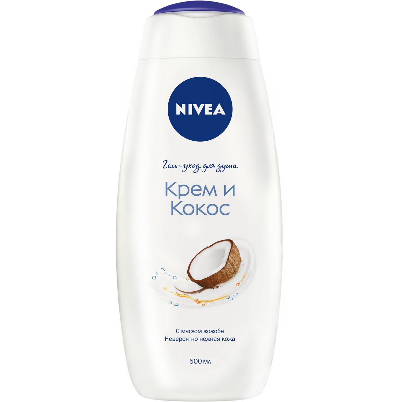 Изображение товара Гель для душа Nivea крем и кокос 500мл биоразлагаемый натуральный уход