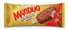 Мороженое сливочное Maxiduo Вафельный Mix Какао и вафля эскимо, 63г