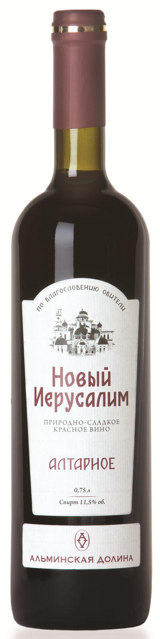 Вино Новый Иерусалим алтарное красное сладкое, 0.75л