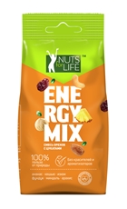 Смесь орехов Nuts for Life Energy mix с цукатами, 100г