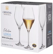 Набор бокалов для вина Crystal Bohemia Loxia, 510мл х 6шт