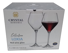 Набор бокалов для вина Crystal Bohemia Loxia, 400мл х 6шт