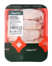 Мясо бедра цыпленка-бройлера Сибагро без кости с кожей охлажденное, ~1кг
