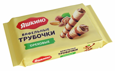 Трубочки вафельные Яшкино ореховые, 190г