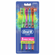 Зубная щетка Oral-B Colors средняя, 4шт