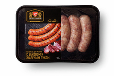 Колбаски Омский бекон для жарки с беконом и жареным луком охлажденные, 480г