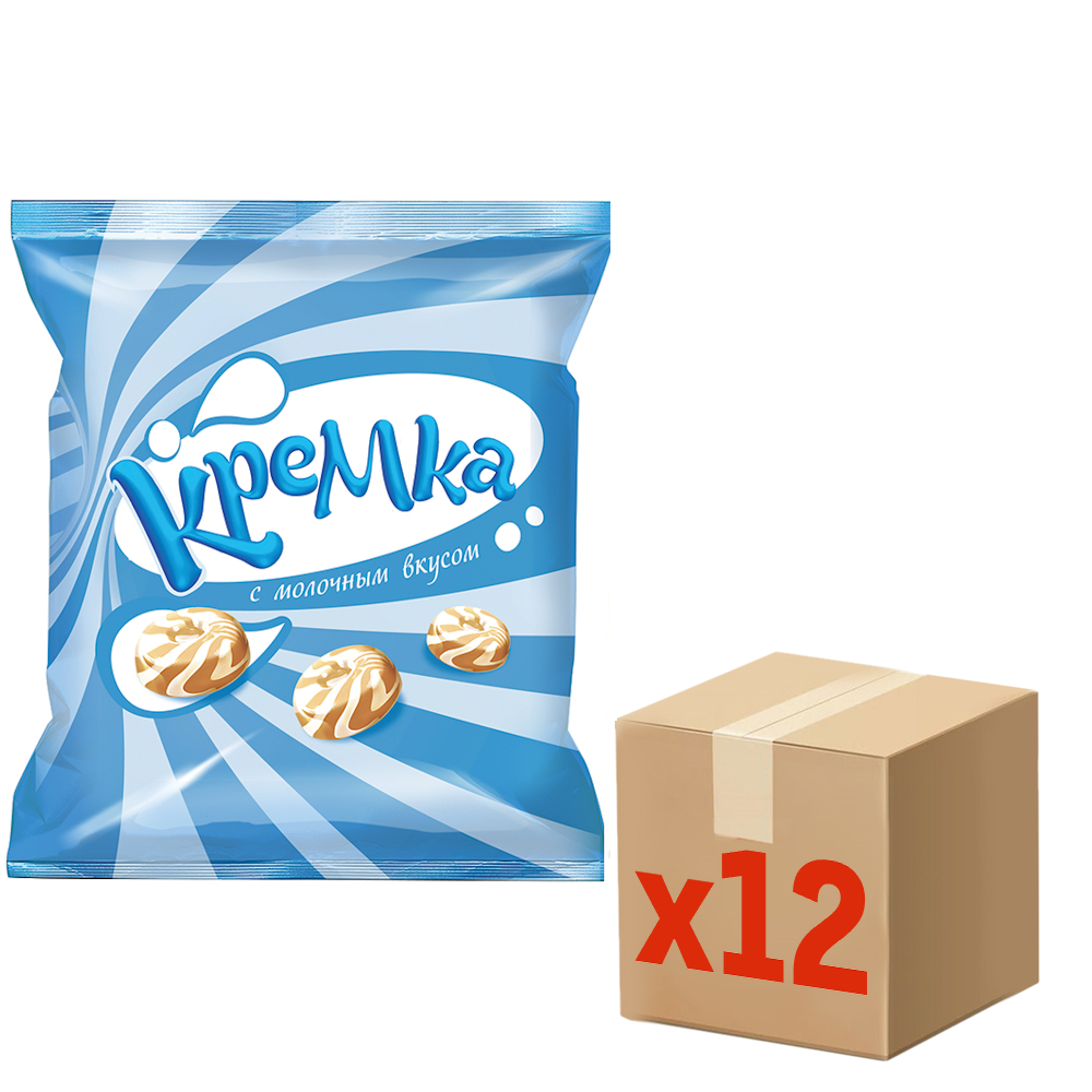 Карамель Kdv Кремка с молочным вкусом, 500г x 12 шт