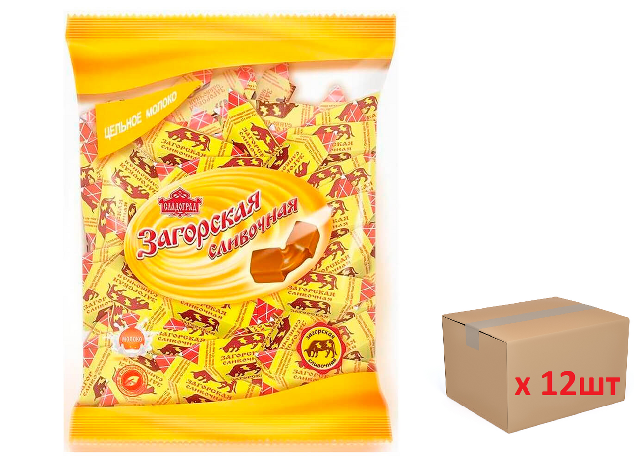 Конфеты Kdv загорская сливочная, 500г x 12 шт