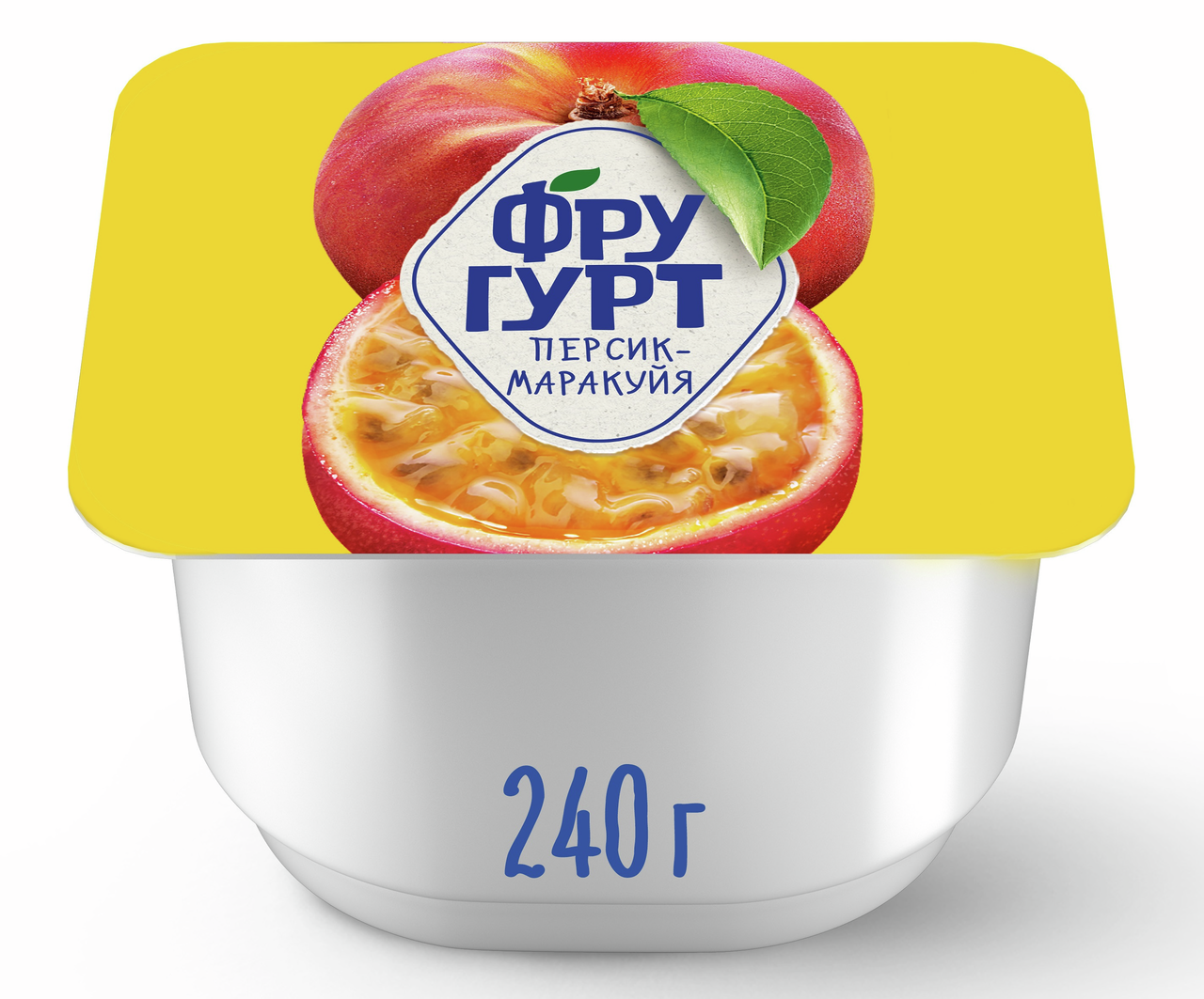 Йогурт Фругурт персик-маракуйя фруктовый 2%, 240г
