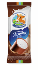 Мороженое пломбир Коровка из Кореновки Кубанская лакомка Ванильное в шоколадной глазури трубочка, 90г