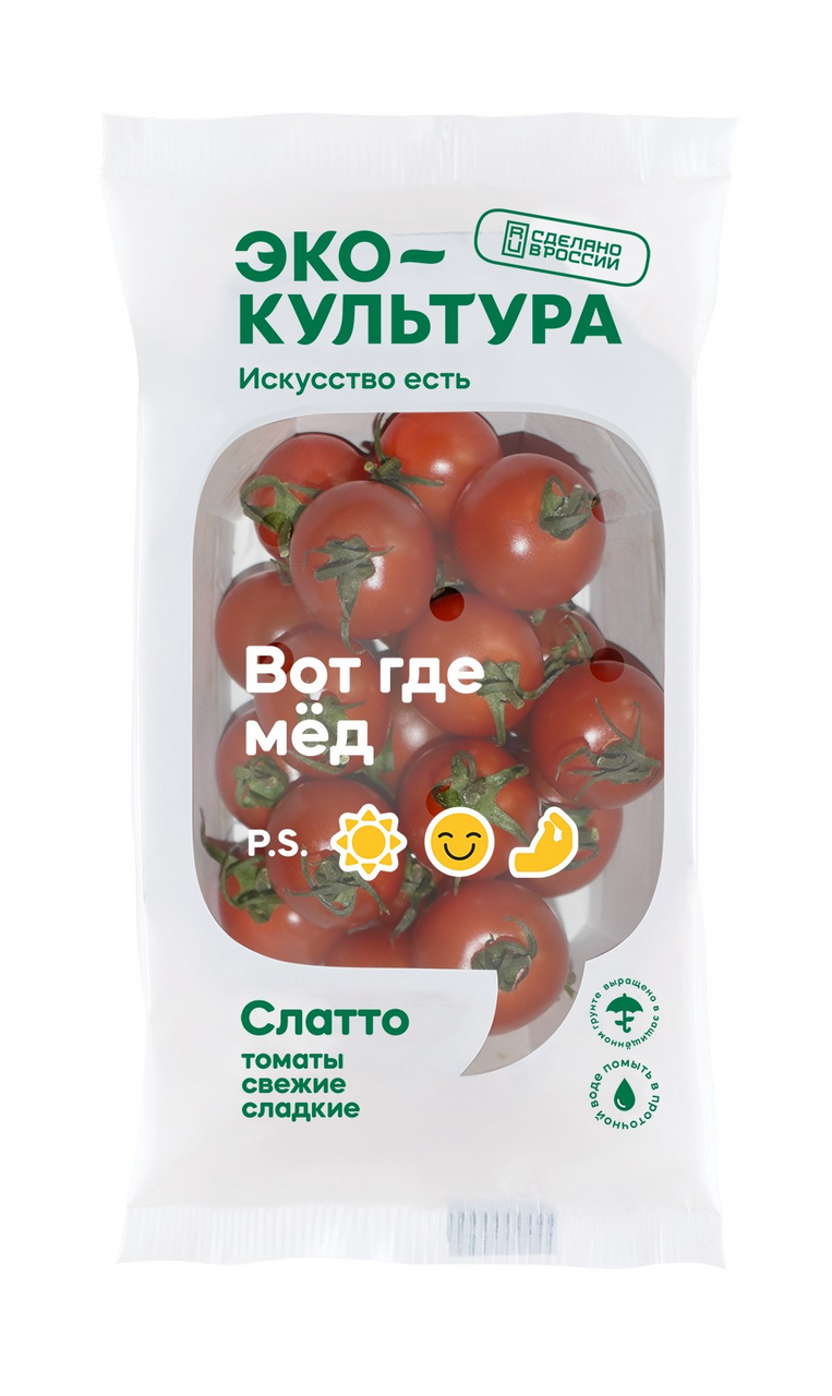 Томаты ЭКО-культура черри круглые слатто, 200г купить с доставкой на дом,  цены в интернет-магазине