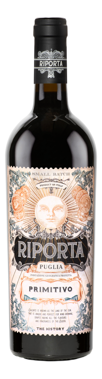 Вино Riporta Primitivo красное полусухое, 0.75л