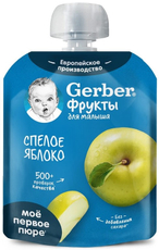 Пюре фруктовое детское Gerber Спелое яблоко с 4 месяцев, 90г