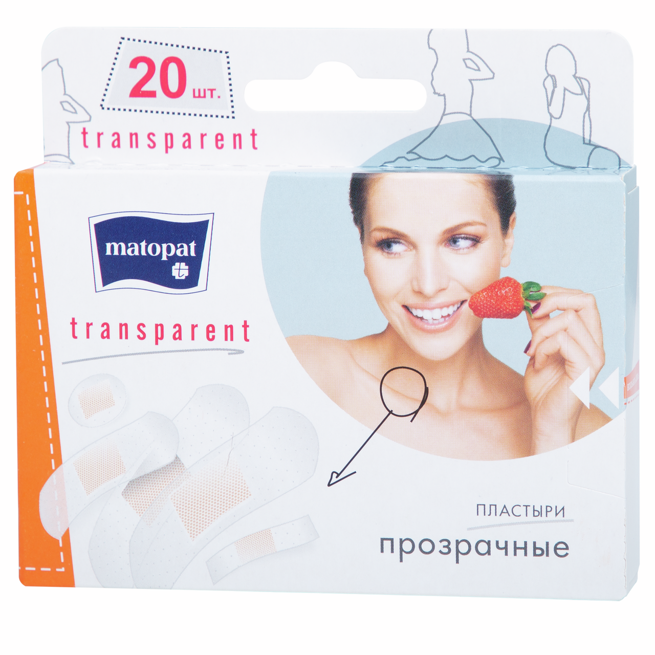Пластыри Matopat Transparent набор, 20шт