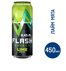 Энергетический напиток Flash Up Energy Lime Mint, 450мл