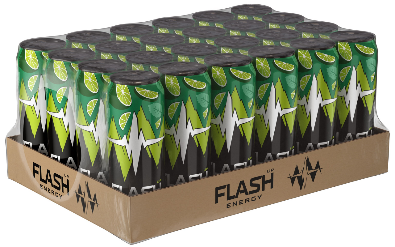 Энергетический напиток Flash Up Energy Lime Mint, 450мл x 24 шт купить с  доставкой на дом, цены в интернет-магазине