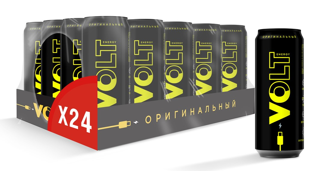 Энергетический напиток Volt Energy Оригинальный, 450мл x 24 шт