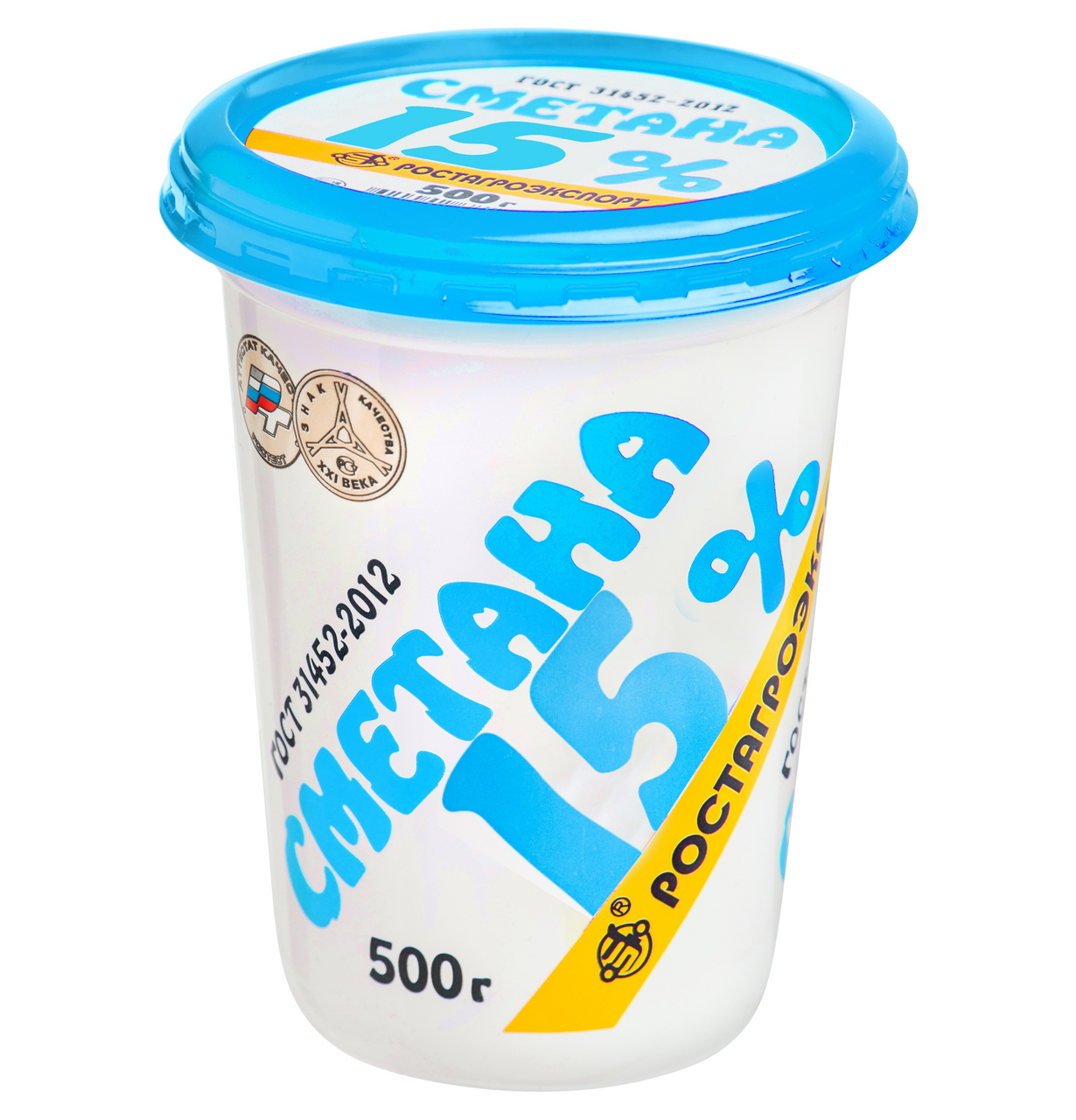 Сметана Ростагроэкспорт 15%, 500г