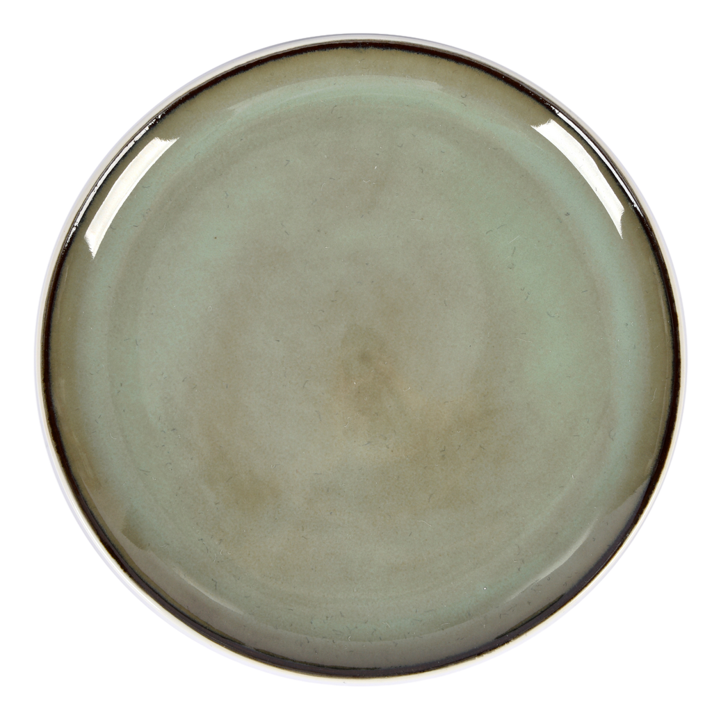 Изображение товара Десертная тарелка Glaze olive 20 см керамическая для пирожных фруктов и тортов