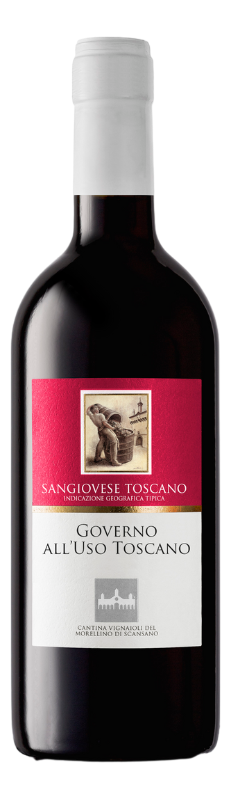 Изображение товара Вино Cantina Scansano Governo All'Uso Toscano Sangiovese красное полусухое, 0.75л
