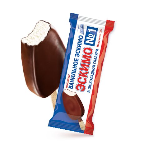 Мороженое молочное Крымское мороженое №1 эскимо, 70г