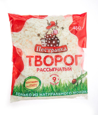 Творог рассыпчатый Пестравка 9%, 450г