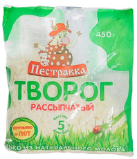 Творог рассыпчатый Пестравка 5%, 450г