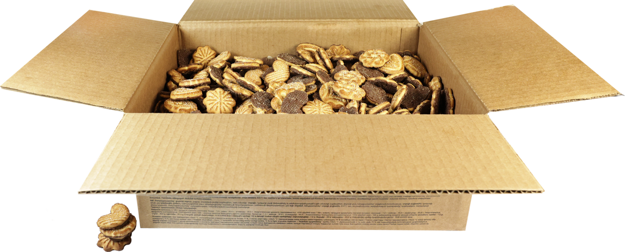 Печенье сахарное Яшкино Чайное с глазурью, 4кг