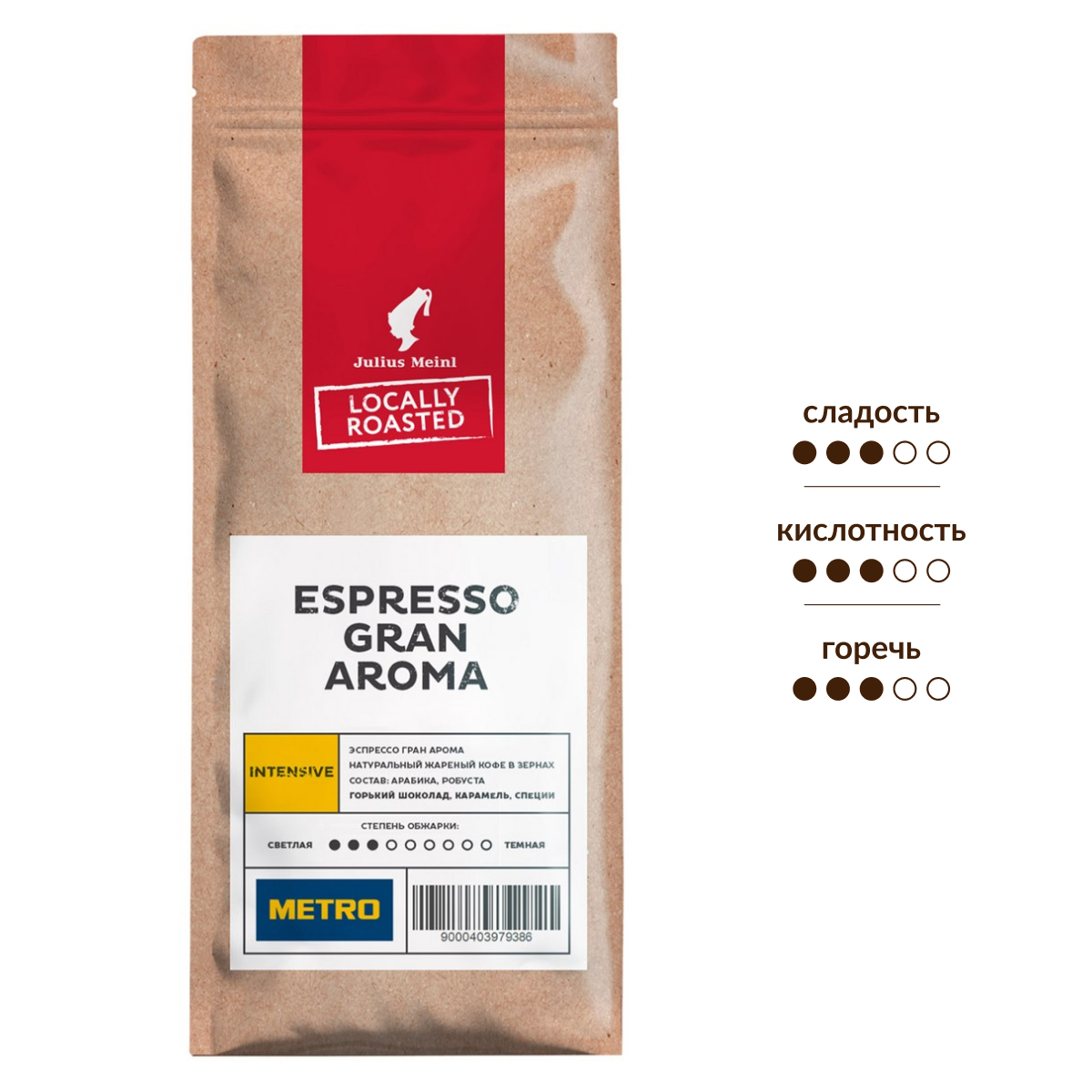 Изображение товара Кофе Julius Meinl Espresso Gran Aroma в зернах 1кг свежая обжарка Россия
