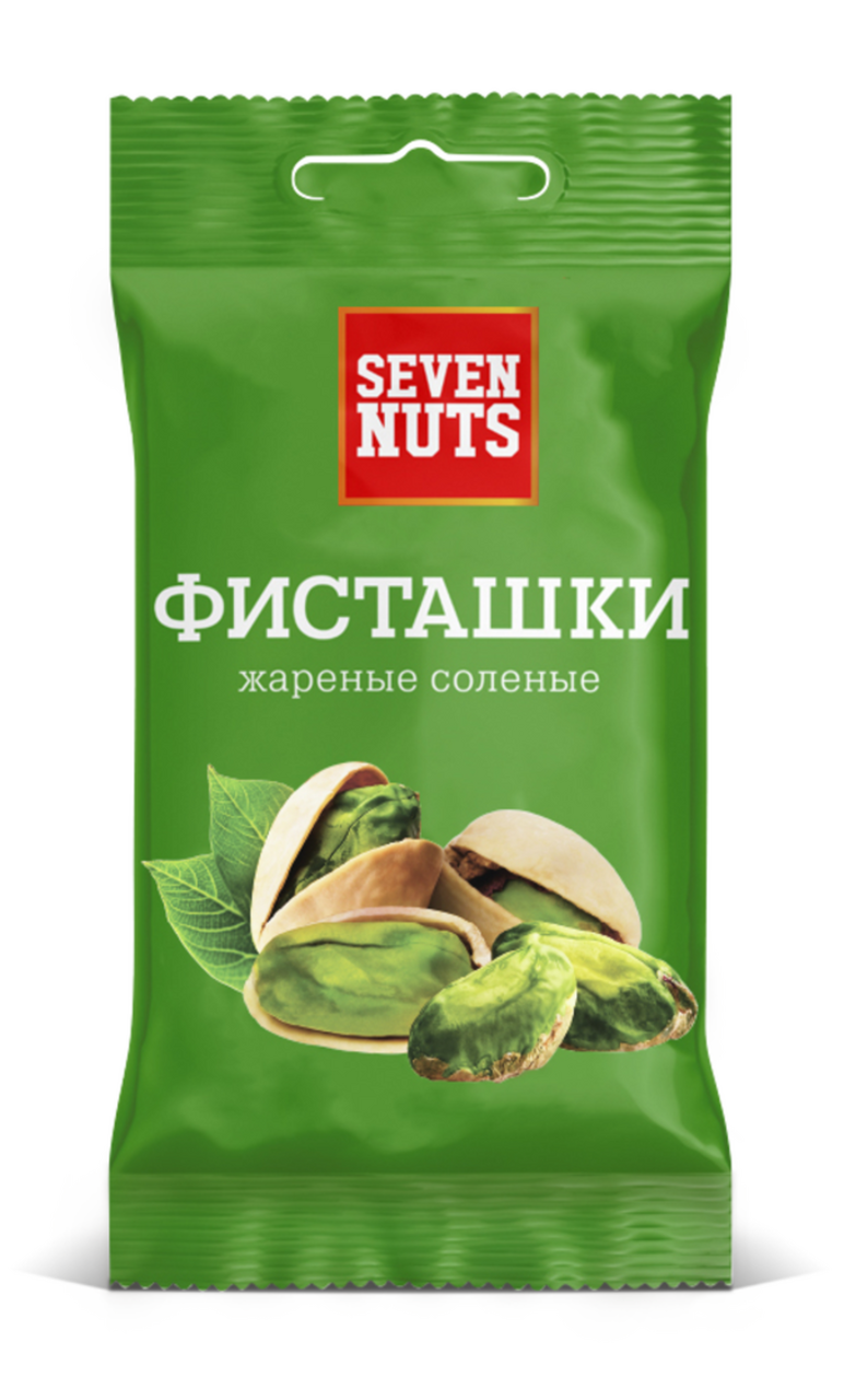 Фисташки Seven nuts жареные соленые, 50г купить с доставкой на дом и дачу,  цены в интернет-магазине