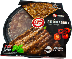 Плескавица из мяса цыпленка-бройлера Новосибирская птицефабрика рубленный охлажденный, 400г