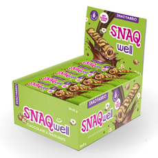 Батончик вафельный Snaq Fabriq Snaqwell с шоколадно-ореховой пастой без сахара, без глютена, 20г х 28 шт