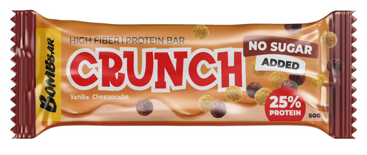 Изображение товара Батончик протеиновый Bombbar Crunch Ваниль-чизкейк без сахара, 50г