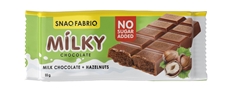 Шоколад молочный Snaq Fabriq Milky с шоколадно-ореховой пастой без сахара, 55г