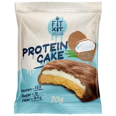 Печенье протеиновое Fit Kit Protein Cake Тропический кокос, 70г