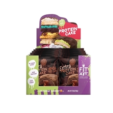 Печенье протеиновое Fit Kit EXTRA Protein Cake Тройной шоколад, 70г х 12 шт