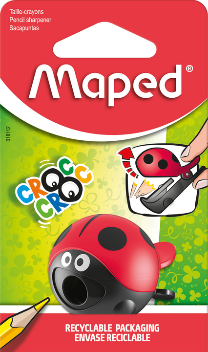 Точилка Maped Croc-Croc Easy ручная пластиковая 1 отверстие, с ...