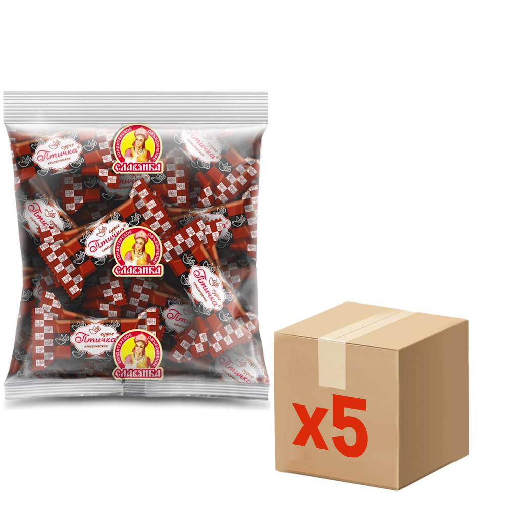 Конфеты Славянка птичка классическая, 1кг x 5 шт