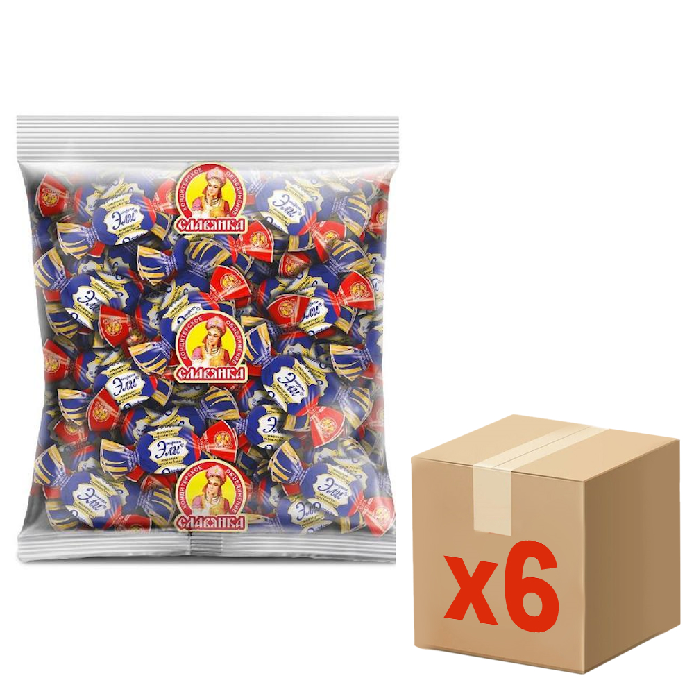 Конфеты Славянка Эли молочно-шоколадные, 1кг x 6 шт