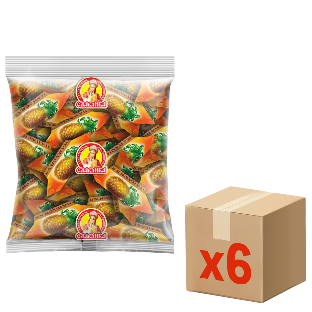 Конфеты Славянка Ананасная долина, 1кг x 6 шт