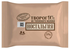 Творог Ностальгия из топленого молока 9%, 180г